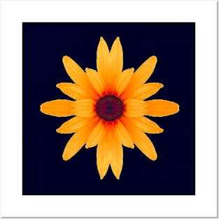 Bright Daisy (dark background) Posters and Art